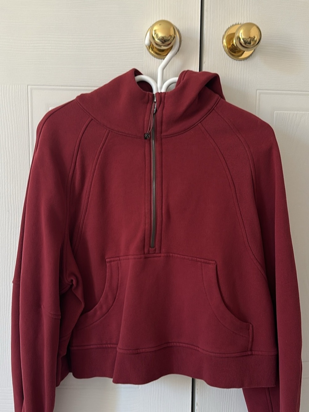 lululemon athletica Women's Half-Zip Hooded Sweater - Burgundy